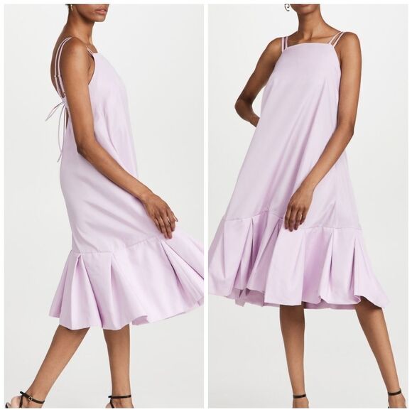 3.1 Phillip Lim Lavender Multi Strap A-Line Taffeta Dress - Picture 2 of 11
